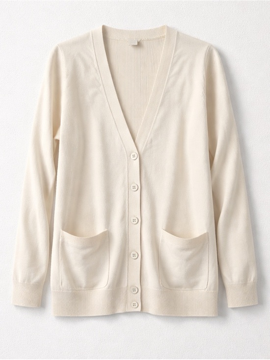Banana Republic Sweaters - Banana Republic Cream Vneck Cardigan Silk Blend Button Front Size XL Classic